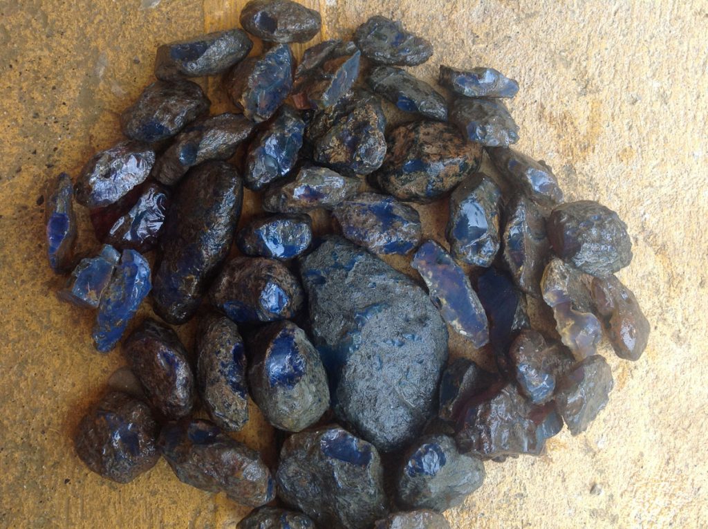 Blue amber lot