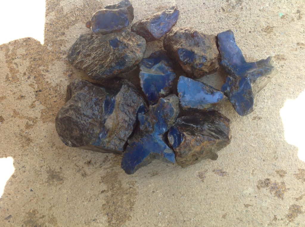 Blue amber lot