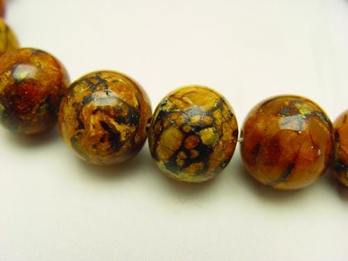Amber beads made from scraps